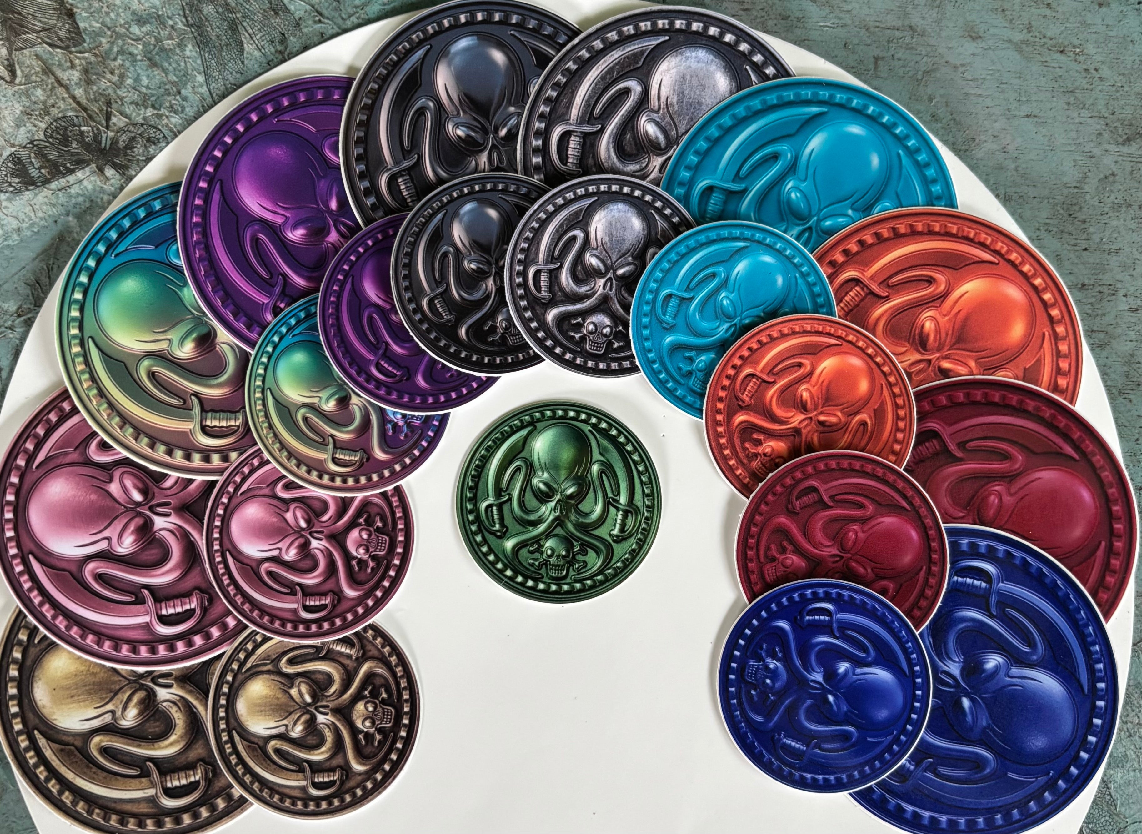 DHTP Octo Coin Slaps - 3” and 2"- Many Shades of Octo