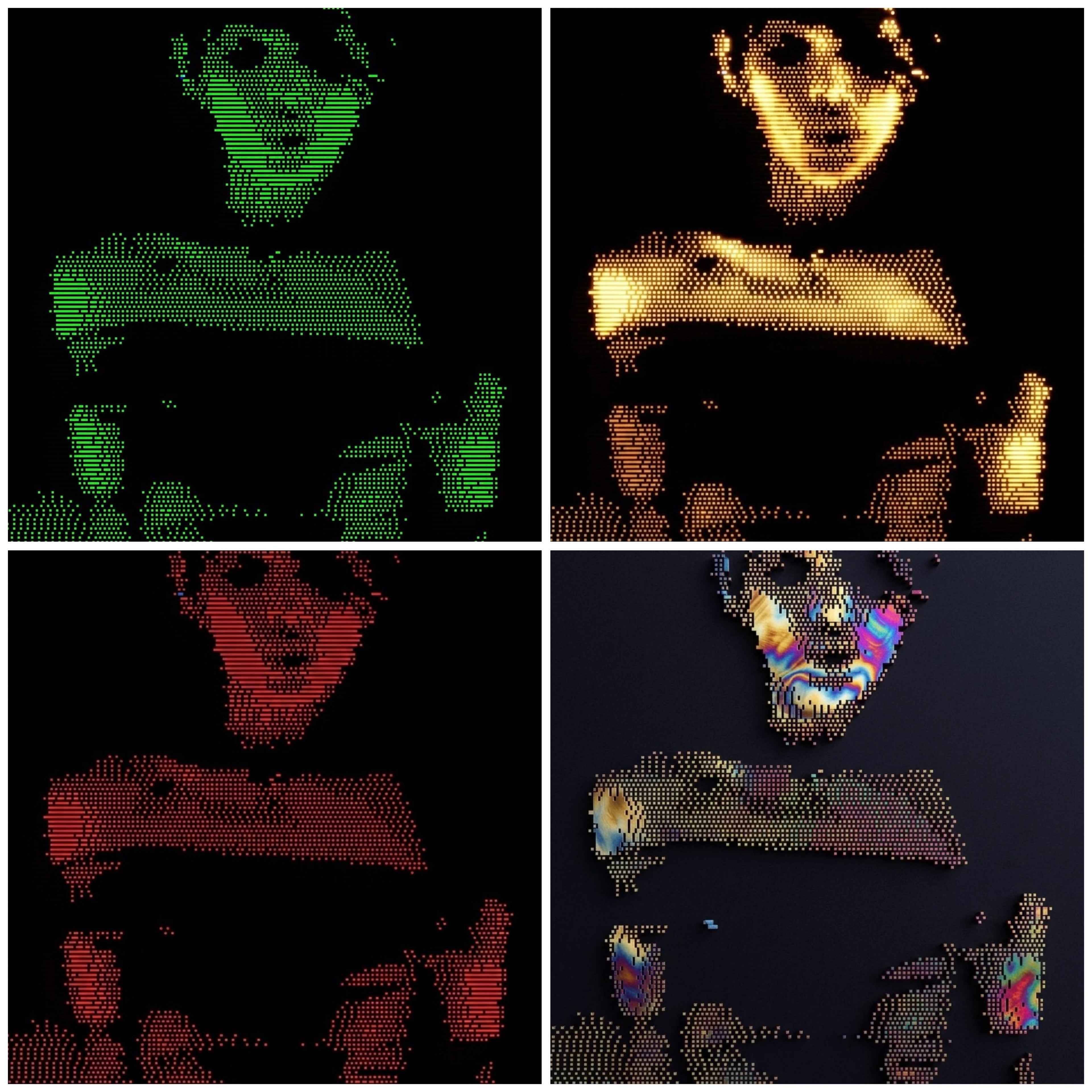 Mariqueen in Dots and Dashes - 4 variants - 3”