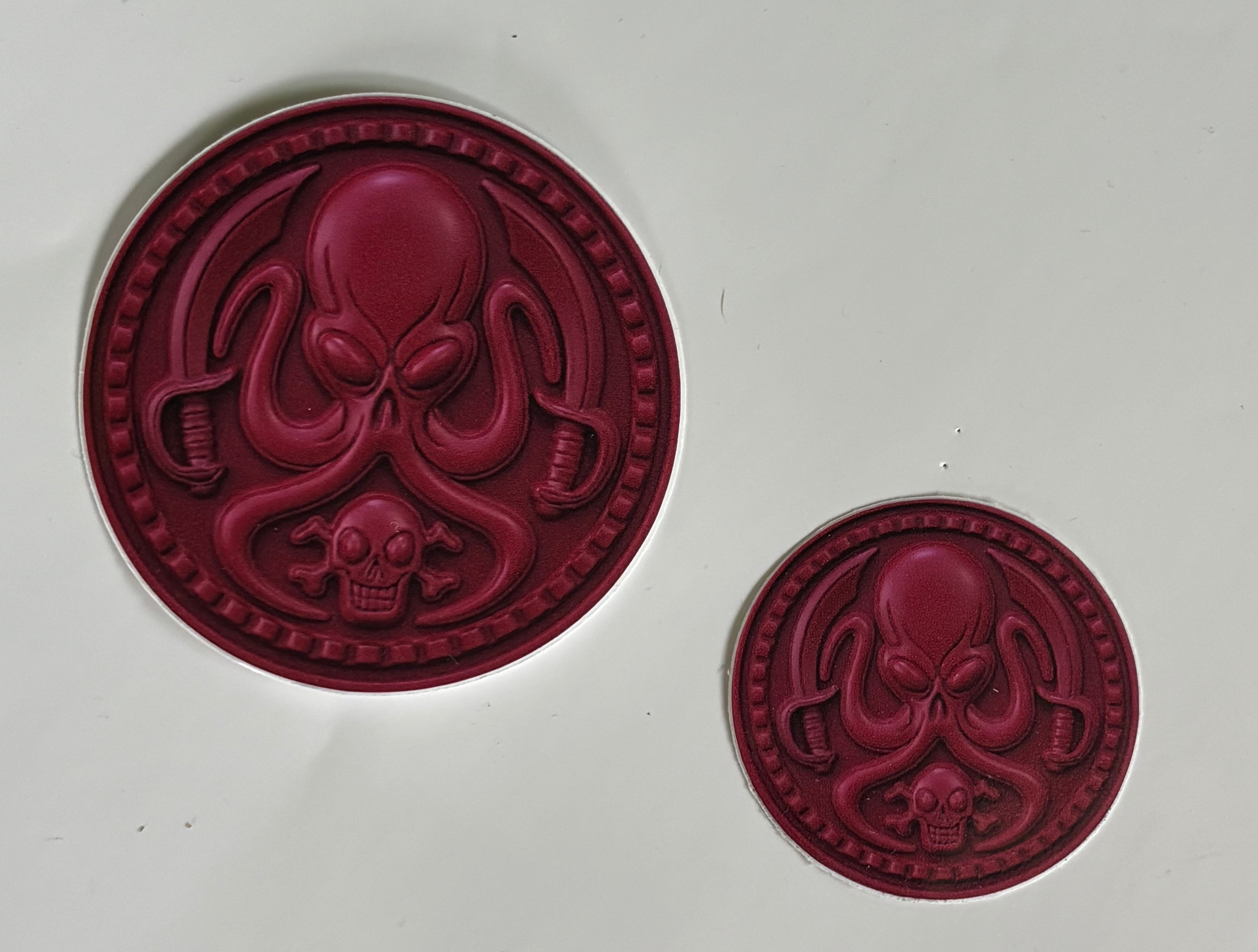 DHTP Octo Red Coin Slaps - 3” and 2" Sizes