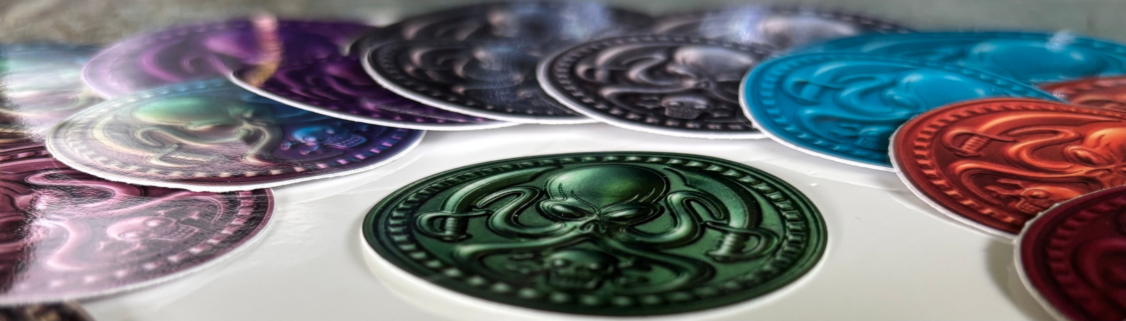 DHTP Octo Coin Slaps - 3” and 2"- Many Shades of Octo