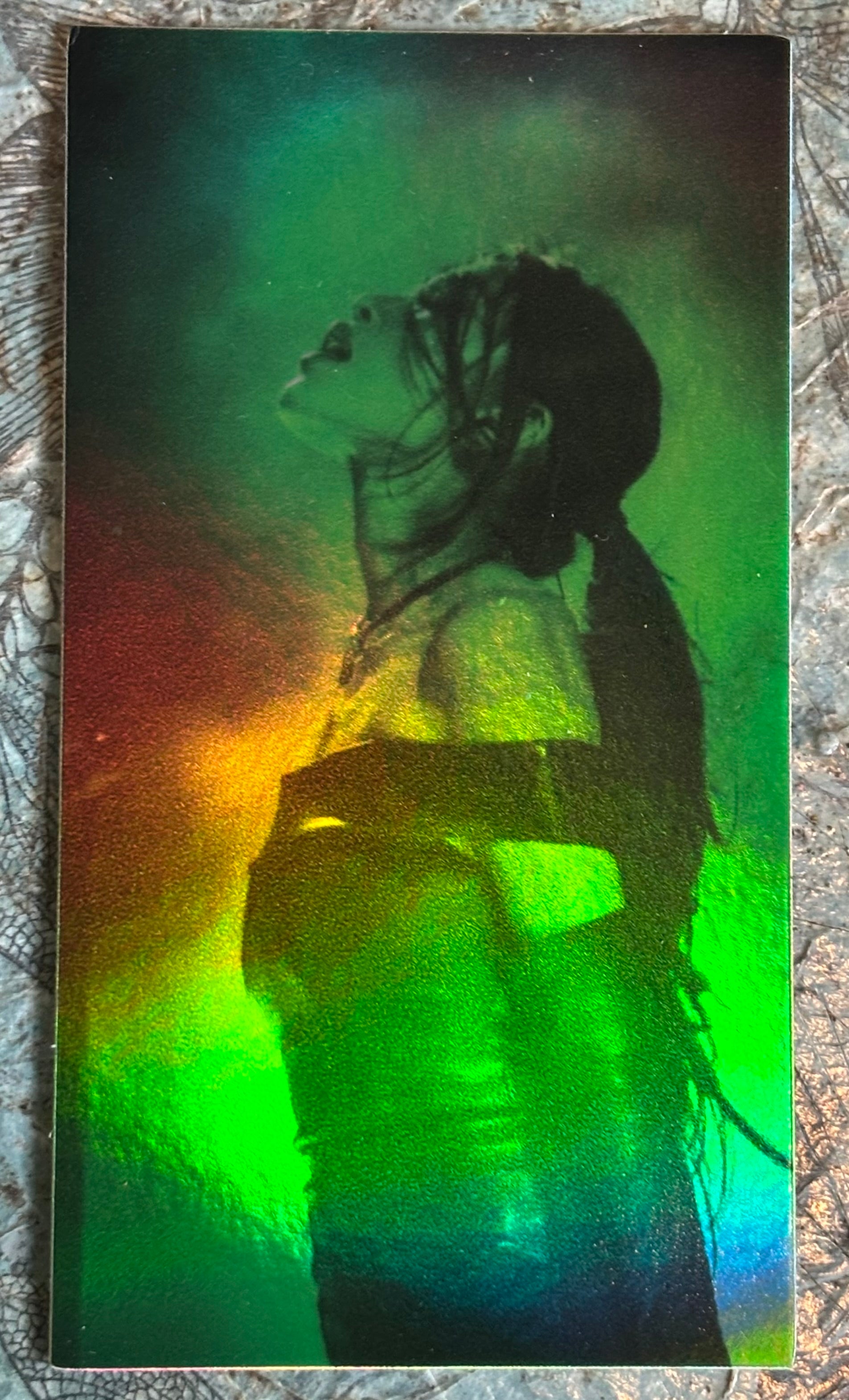 Full MariQUEEN in Holographic Green - 4" x 2"