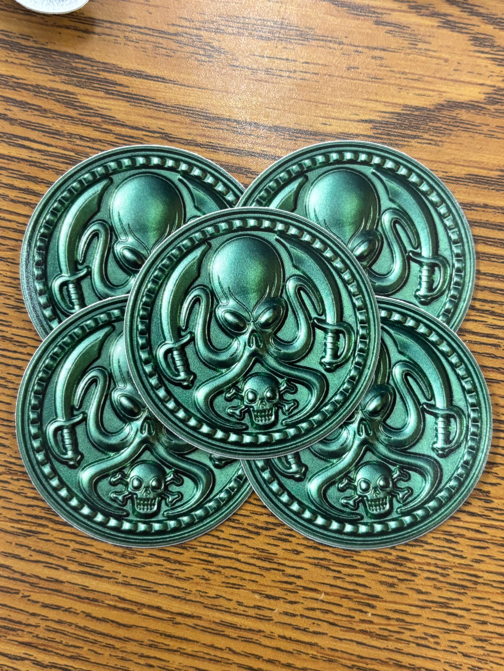 DHTP Octo Green Coin Slap - 2" shiny