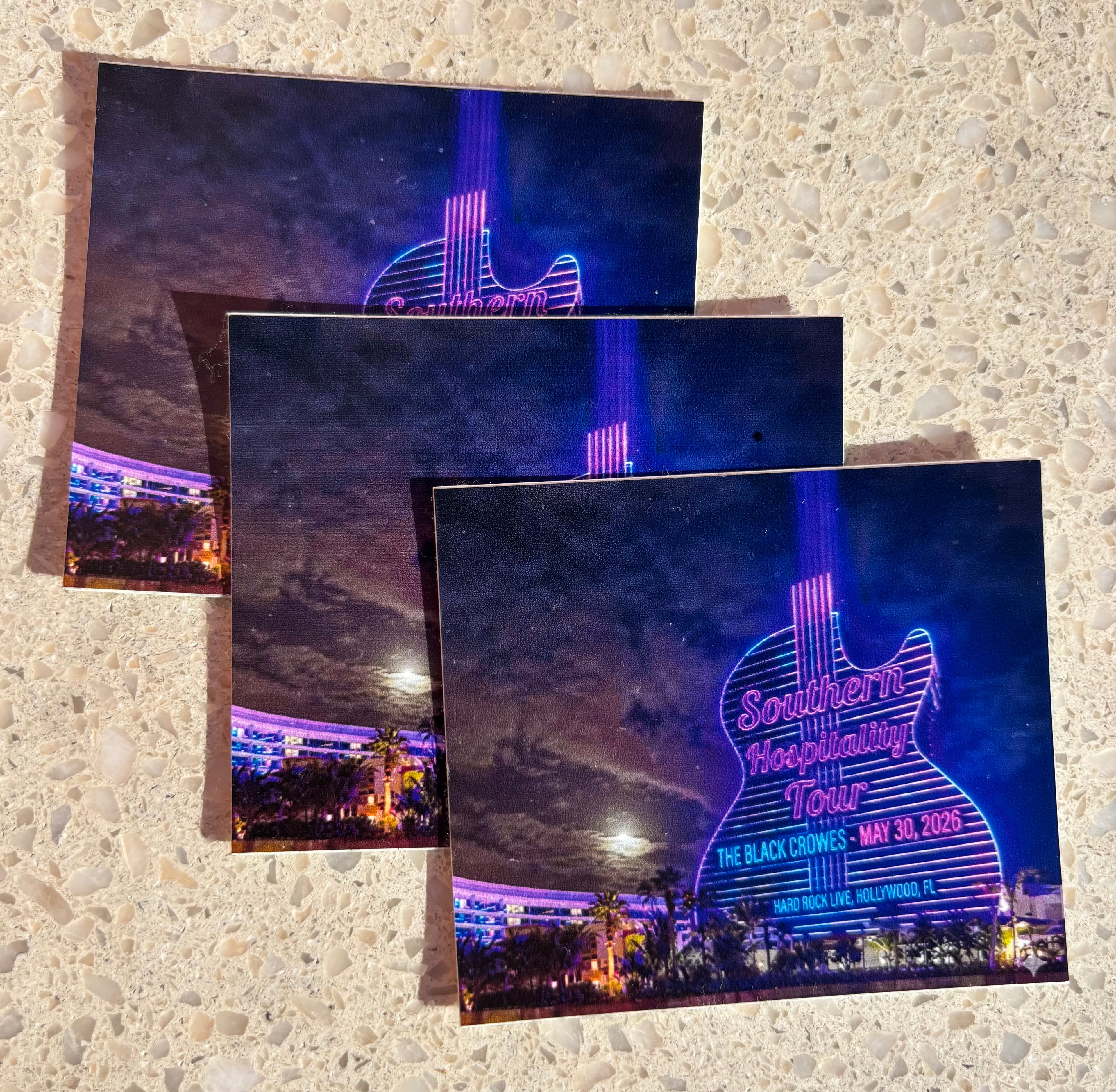 The Black Crowes - 5/30/2026 at Hard Rock Live - 3" show-specific stickers