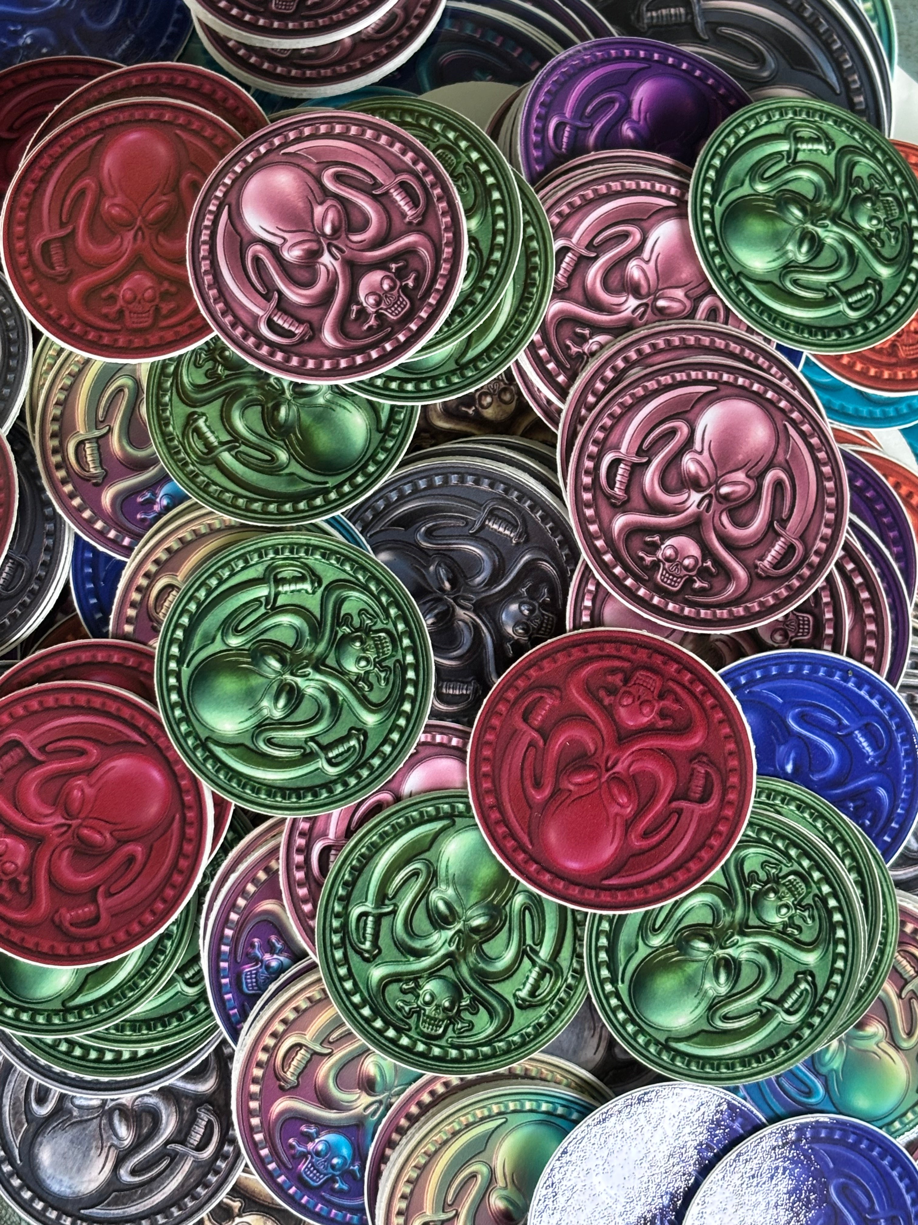 DHTP Octo Coin Slaps - 3” and 2"- Many Shades of Octo