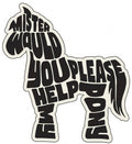 (Pre-Order) LMSN x Koala Speaker Pins: Mister, won’t you please help my STICKER (black and white)