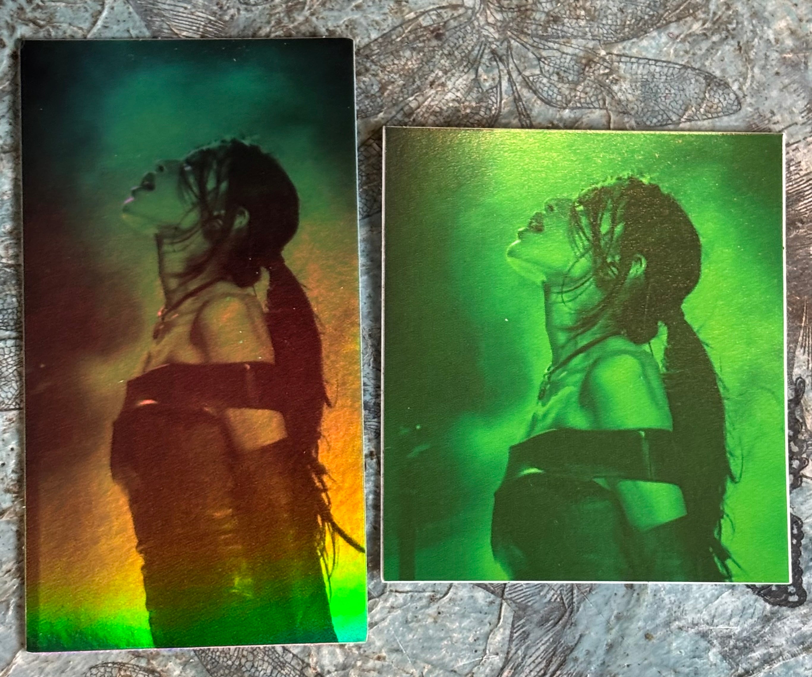 Full MariQUEEN in Holographic Green - 4" x 2"