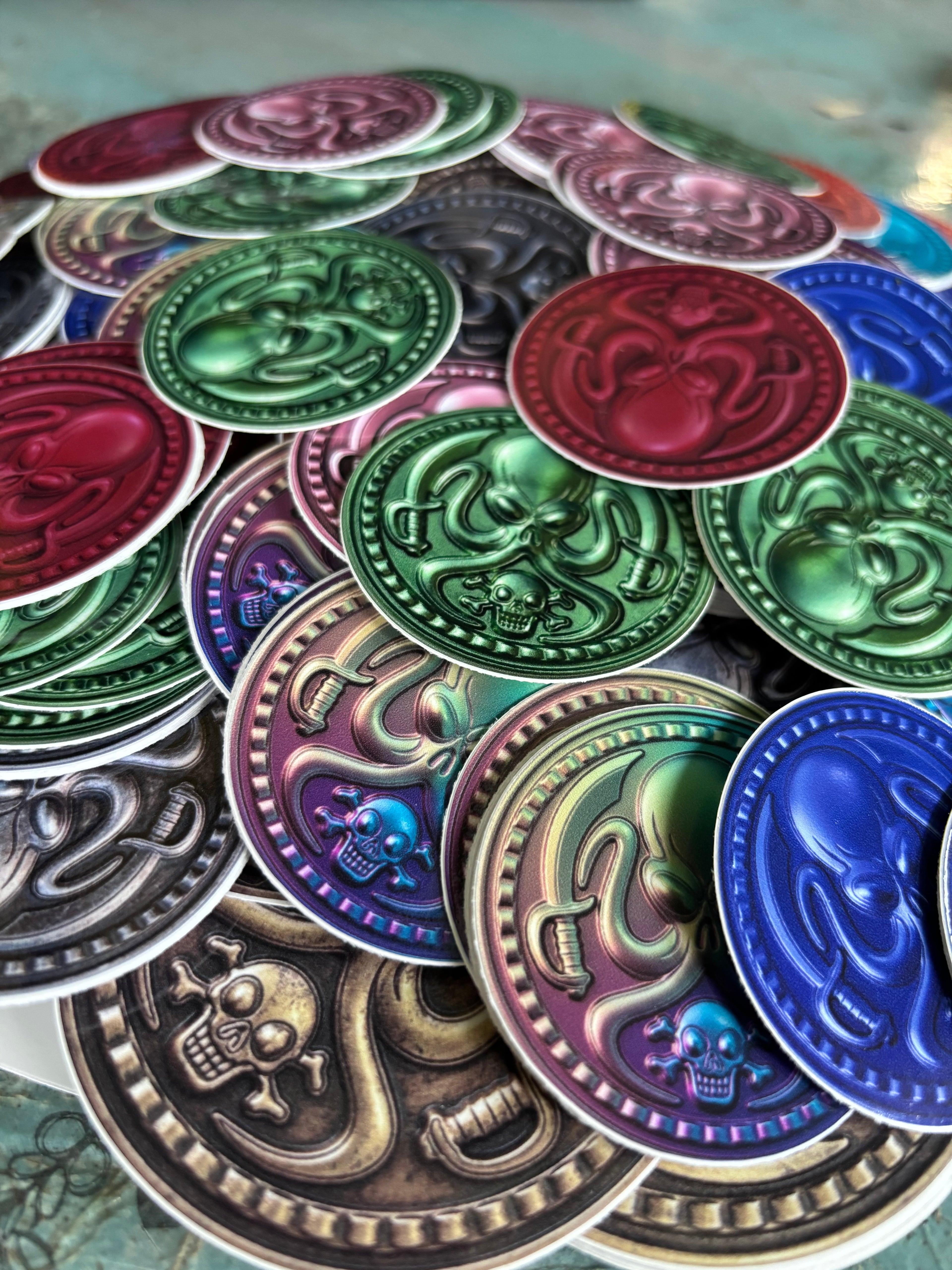 DHTP Octo Coin Slaps - 3” and 2"- Many Shades of Octo