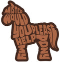(Pre-Order) LMSN x Koala Speaker Pins: Mister, won’t you please help my STICKER (brown)