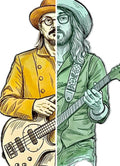 (Pre-Order) Rustic Claypool and Rustic Lennon in Yellow and Teal - 3” die cut - Shiny - Sticky