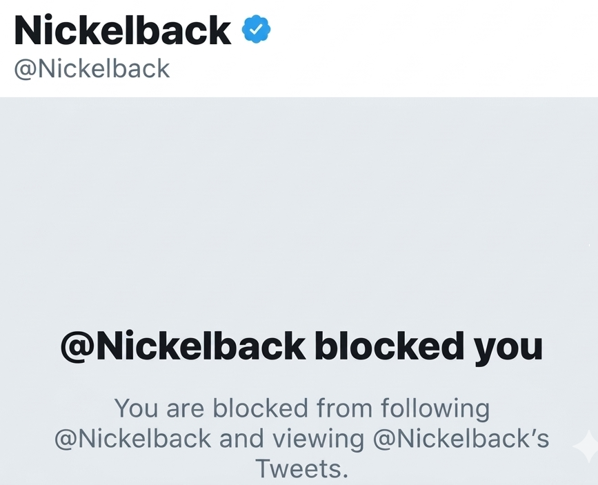 Nickelback Blocked Me…and i LOVE IT! nonshiny 3” vinyl square